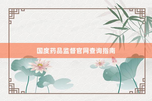 国度药品监督官网查询指南